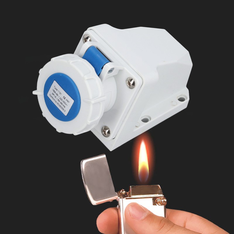 Industrial Power Connector IP67 Waterproof Dustproof 3 Core 16A 2P+E