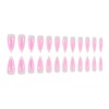 Long Stiletto Press on Nails Pink Gradient Fake Nails Almond