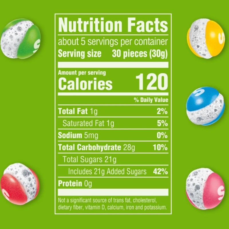 SKITTLES POP'd Sour Freeze Dried Candy, 5.5 Oz Resealable Candy
