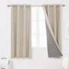 Deconovo 2 Panels Faux Linen Full Blackout Curtains 54 Inches
