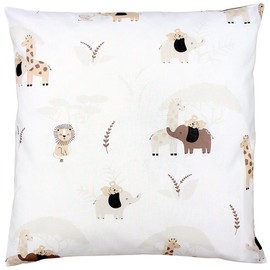 TupTam Children's Cushion Cover Decorative Patterned Colour: Savannah Beige/Dark Beige Size: 80 x 80 cm