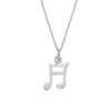 Silverly Women's .925 Sterling Silver Small Music Note Semiquaver Pendant