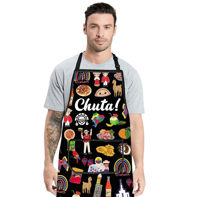G2TUP Ecuador Kitchen Apron Ecuadorian Chuta Gifts South America Kitchen
