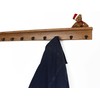PEG AND RAIL Solid Cherry Shelf Coat Rack with Aged