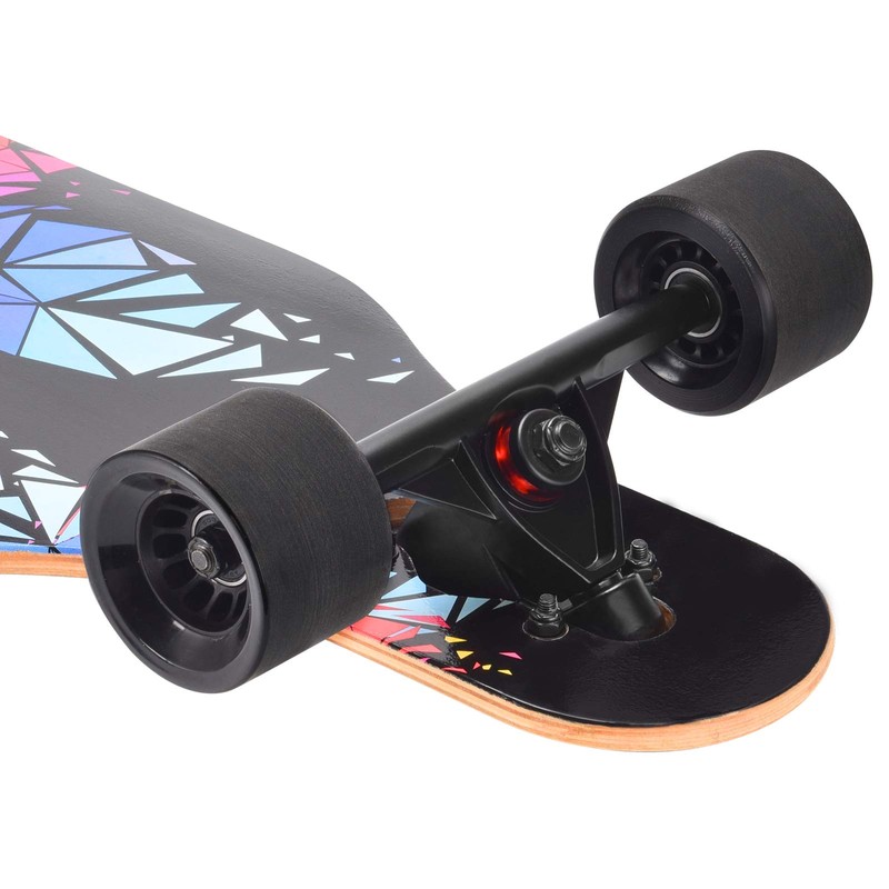 PINESKY 41 Inch Longboard Skateboard 9 Ply Natural Maple Complete