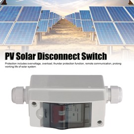 PV Solar Disconnect Switch Photovoltaic Circuit Isolator Miniature RV Breaker Box DC500V IP65 Waterproof 63A