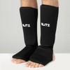 Blitz Elastic Shin & Instep Pads - Black - Small
