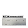 LT4 Supercharged Black on Silver Highly Polished Real Aluminum Emblem