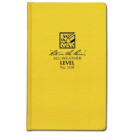 Rite in the Rain 全天候型ハードカバーノート 4 3/4インチ x 7 1/2インチ イエローカバー レベルパターン(No.310F) 4-3/4" x 7-1/2" イエロー