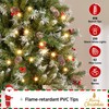 Yaheetech 6ft Pre-lit Frosted Artificial Hinged Christmas Tree with 818