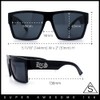 Locs Squared Rectangular Cholo Gangster All Black anteojos de sol,