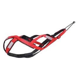 Total Harness Anti Traction for Sports with Dog, Running, Canicross, Sledding, Mushing, Bicycle, Scooter... (XL Red)