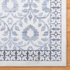 Gertmenian Indoor Boho Area Rug - 5x7 Standard, Non Slip, Super Strong, Ideal for High Traffic Areas in Bedroom, Living Room, Kitchen - Esme, Blue, 24560