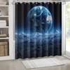 IOHEFY Earth View Shower Curtain 72x72 Inch with Hooks Outer