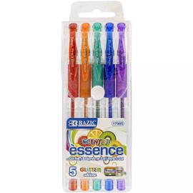 BAZIC Essence Scented Glitter Color Gel Pen (5/PK)