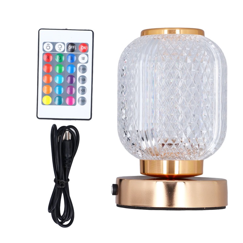 RGB Color Changing Crystal Table Lamp Acrylic Multifunction LED Crystal
