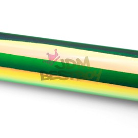 Premium Yellow Green Neo Chrome Rainbow Holographic Vinyl Wrap Sticker Decal Air Release Channel Film - 4"x8" (10cmx20cm) Sample