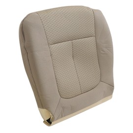 NLQR Driver Side Bottom Replacement Seat Cover Cloth Tan & Seat Foam Cushion Compatible with Ford F150 2011 2012 2013 2014