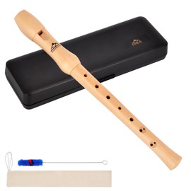 Eastrock Recorder Instrument for Kids Adults Beginners Soprano Recorder Baroque Maple Wood C Key 2 Piece Recorder With Hard Case