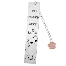 Cat Bookmark Book Marks for Reading Women Cat Themed Gifts for Cat Lovers Book Lovers Gifts Cat Paw Gifts Christmas Stocking Stuffers Birthday Gifts for Cat Mom Dad Cat Owner Gifts Bookworm Gifts