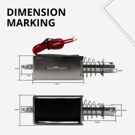 TOMSHIELE DC12V 600mA Push Pull Solenoid, 6N, 10mm Linear Solenoid, Open Frame Type Solenoid Electromagnet, Solenoid Actuator in Automatic Switch Control