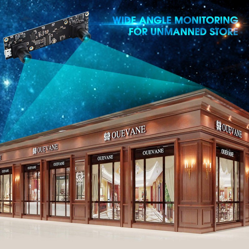 G Double Lens USB Camera Module 1080p 30fps Webcam Board