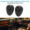 MAX COOL 2PCS Transfer Case Knobs 5-Speed Push Gear Shift