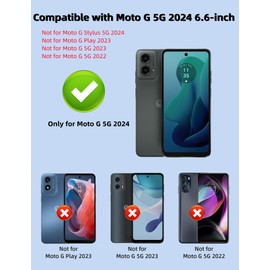 COOYA for Moto G 5G 2024 Case Wallet 5 Credit Card Holder Slot Flip Cover Wallet Case Back Pocket Dual Layer Protective Hard Shell TPU Rubber Bumper for Moto G 5G 2024 6.6-in Bronze