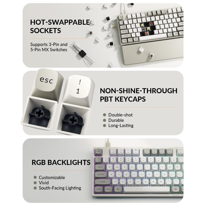 Keychron C2 Pro Wired Mechanical Keyboard with 8K Hz Polling