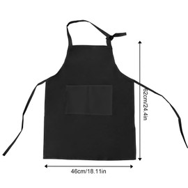 2 Pcs Kids Apron for Cooking Age 7-13, Adjustable Children Aprons with 2 Large Pockets, Convenient Child Artist Aprons for Boy Girl Painting,Toddler Chef Bib Apron for Kitchen Crafting Baking?Black?