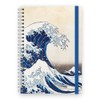 A5 Spiral Bound Journal Notebook Hokusai Japanese Artist, Great Wave