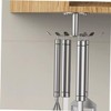 ABOOFAN 2pcs Rotatable Stainless Steel Cabinet Hooks for Kitchen Utensils