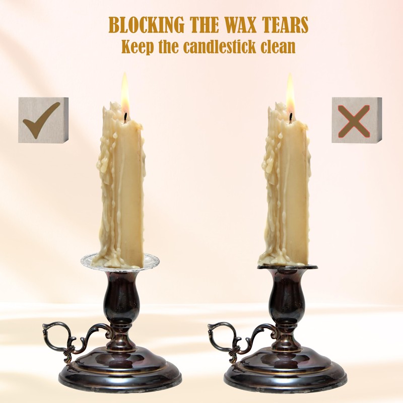 The Dreidel Company Extra Heavy Disposable Candle Holders, 50 Pack