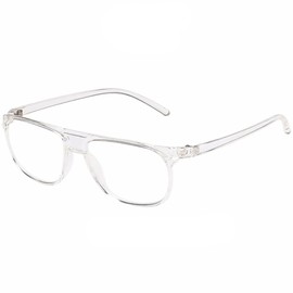 AUGEN Unisex Spectacles With Blue Cut Lenses & Anti-Glare Coating Which Protects Eyes From Blue Light From Computer, Moble, Tablets, Laptop (Zero Power) (110-Clear) (Size-57mm)