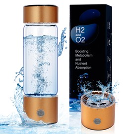 Yilooshion Hydrogen Water Bottle Generator,460mL Portable Rechargeable Hydrogen Water Ionizer aquahealth Hydrogen Water Machine with SPE/PEM Technology for Fitness Home Gift Travel Drinking