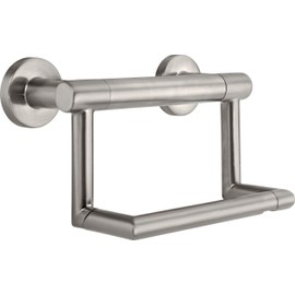 DELTA FAUCET 41550-SS Contemporary Tissue Holder/Assist Bar, Stainless