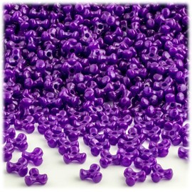 The Crafts Outlet 1,000pc Plastic, Opaque, Tri Beads, 10mm, Multi Mix