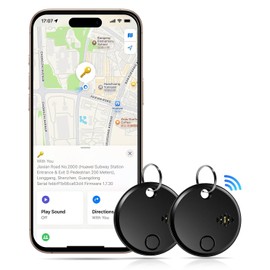 Air Tracker Tags 2 Pack - for iOS Only - Bluetooth Keys Finder Luggage Tracker Compatible with Apple Find My APP, Item Locator Item Finder for Luggage, Backpack, Suitcases