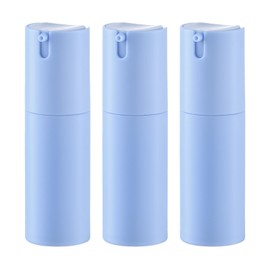 Livfa Lulupack 30 ml Airless Pump Dispenser, Cream Container Dispenser, Refillable Dispenser Bottle, Hand Cream Pump Bottle, Plastic Bottle Travel Cosmetics (Blue, 3 Pieces)