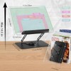 HAUTOCO Adjustable Acrylic Book Stand for Reading, 360° Rotating Base,