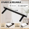 BAMEOS Solid Bamboo Floating Shelves, Set of 2 with Invisible