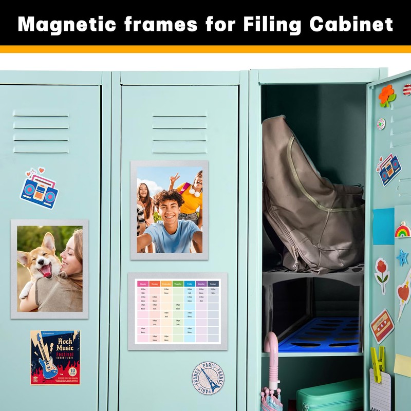 VAIIGO A4 Magnetic Sign Holder for Fridge, 10Pack Magnetic Display