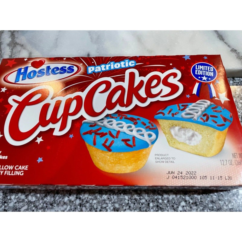 Hostess CupCakes PATRIOTIC 2021 - LE Box - 8 Cakes