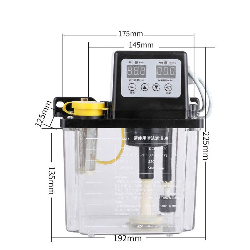 Automatic Electric Lubrication Pump Oiler 2L Lubrication Oil Pump Dual