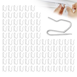 OIHCAZ 100PCS Heavy Duty Zinc Metal Drapery Pin Hooks, Curtain Pin Hooks Metal Heavy Duty Pinch Pleat CurtainHooks for Window, Shower, Pencil Pleat Curtain