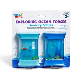 hand2mind Exploring Ocean Forces Sensory Bottles, Quiet Fidget Toys for Kids 3-5, Toddler Learning Toys, Calming Corner Classroom, Calm Down Corner Supplies, Preschool Science Center Materials