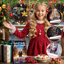 Weihnachts-Countdown-Tischkalender, 100 Tage, Weihnachts-Adventskalender, interaktiver Tischaufsatz, saisonale Heimdekoration für Dezember, Urlaub, Büro, Klassenzimmer