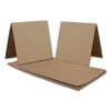 25 x Vintage Kraft Paper Folding Cards Square - 150