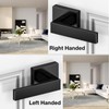 Brightify Black Front Door Handle, Modern Exterior Door Handle with