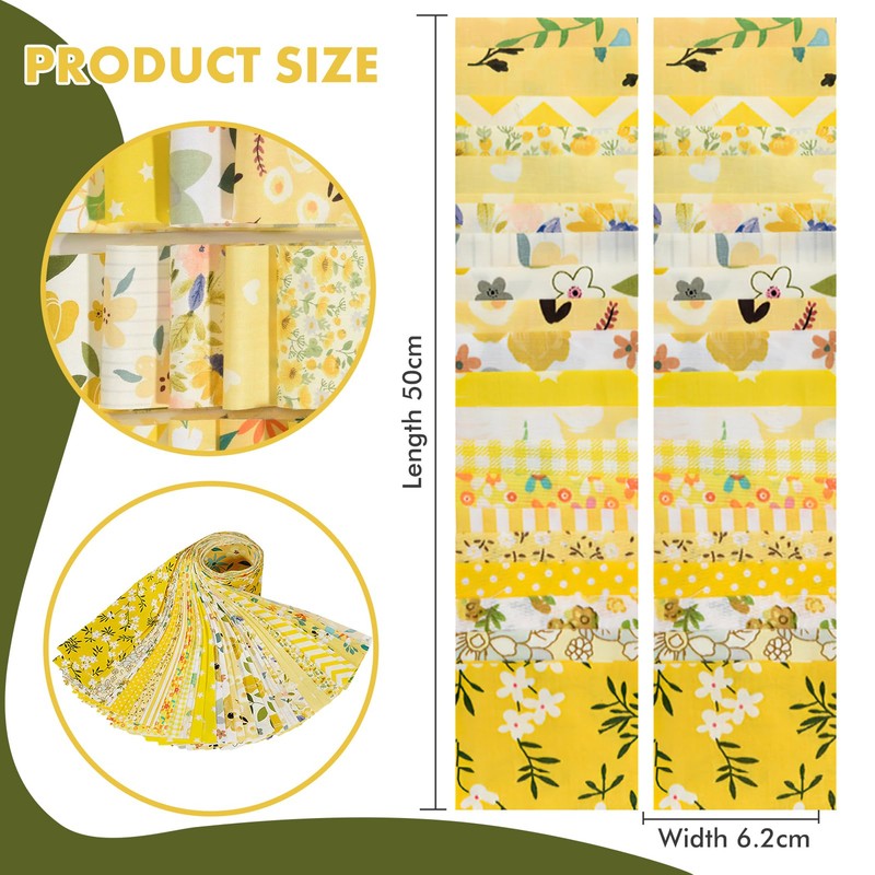 Pack of 40 Cotton Fabric Patchwork, Fabrics Cotton Cloth DIY